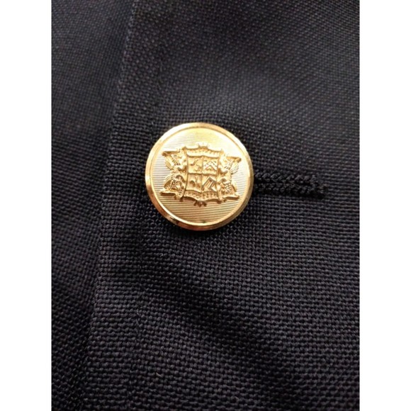 Men's Vintage John Weitz Collection 2-Button Black Blazer Jacket Sport Coat - Picture 10 of 12